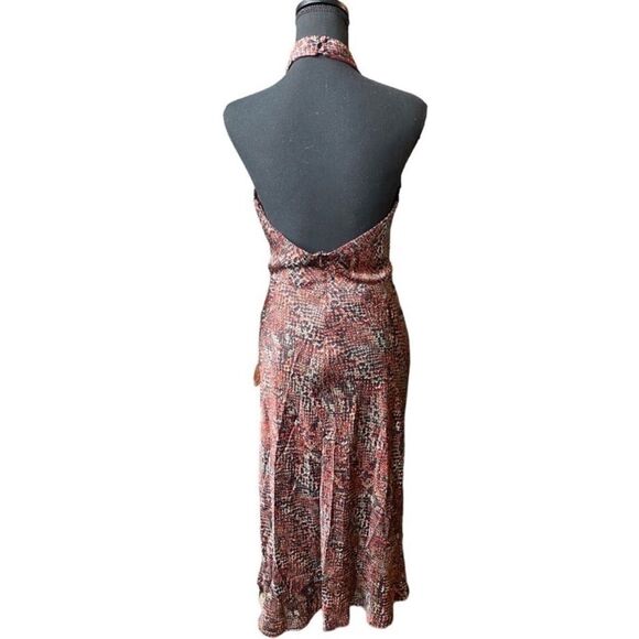 NICHOLAS Aline Cross Over Halter Midi Dress with Side Gather - Picture 4 of 8